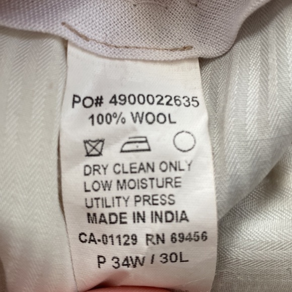 Lauren Ralph Lauren Men's Pleated Dress Pants 100% Wool - Picture 3 of 4